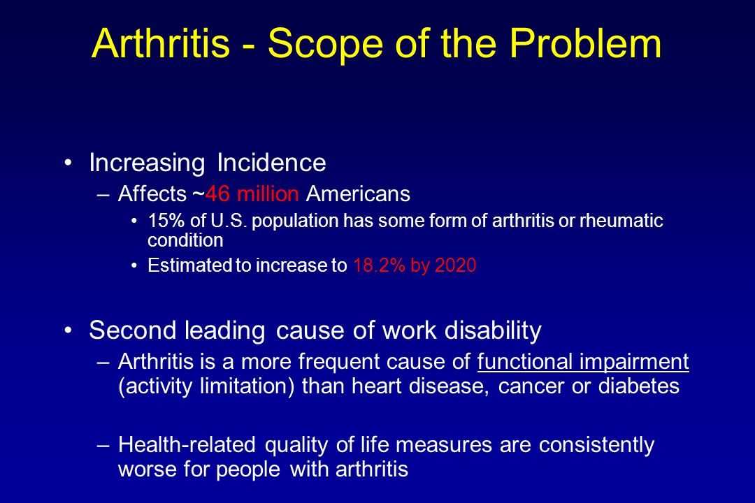 Arthritis Pain Overview, Types of Arthritis